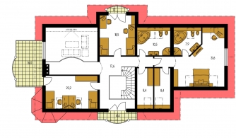 Mirror image | Floor plan of second floor - EXCLUSIV 250